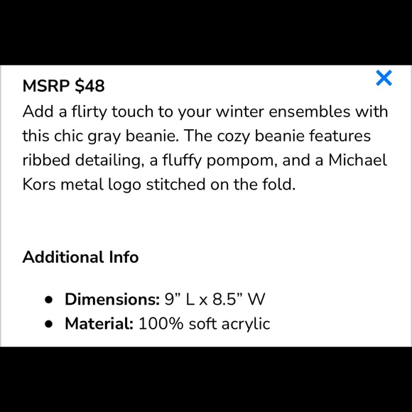 Michael Kors Beanie Hat with Pom - Picture 5 of 9